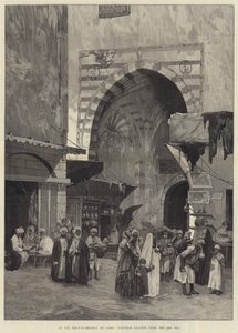 A kairói Khan el-Khalilyban egyiptomi kereskedők a Vörös-tengerről